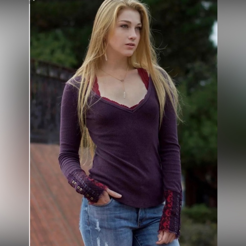 Free People Art School Thermal WORN ONCE